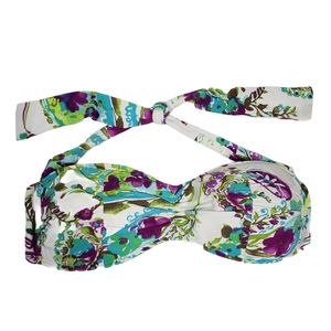 Tommy Bahama Floral Bikini Top - Purple and Green